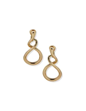 Gold Infinity Drop Earring