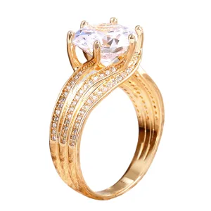 Gorgeous Solitaire 12MM Cubic Zirconia Ring