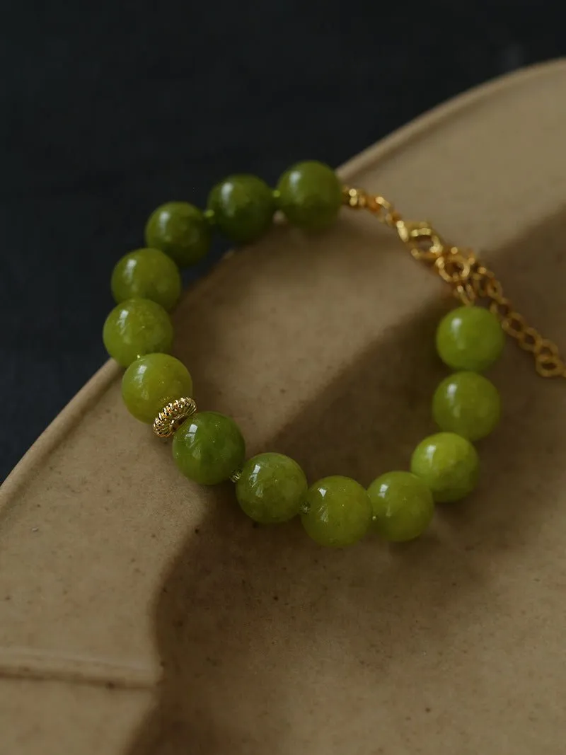 Green Grape Stone Beaded Bracelet