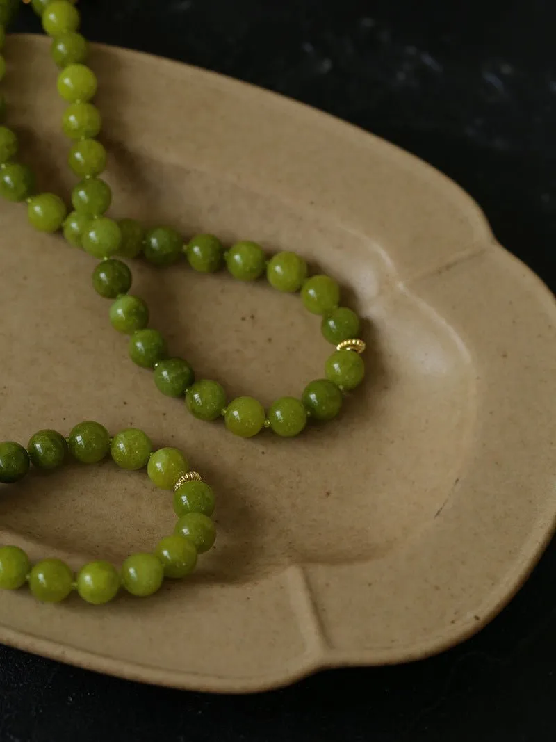 Green Grape Stone Beaded Bracelet