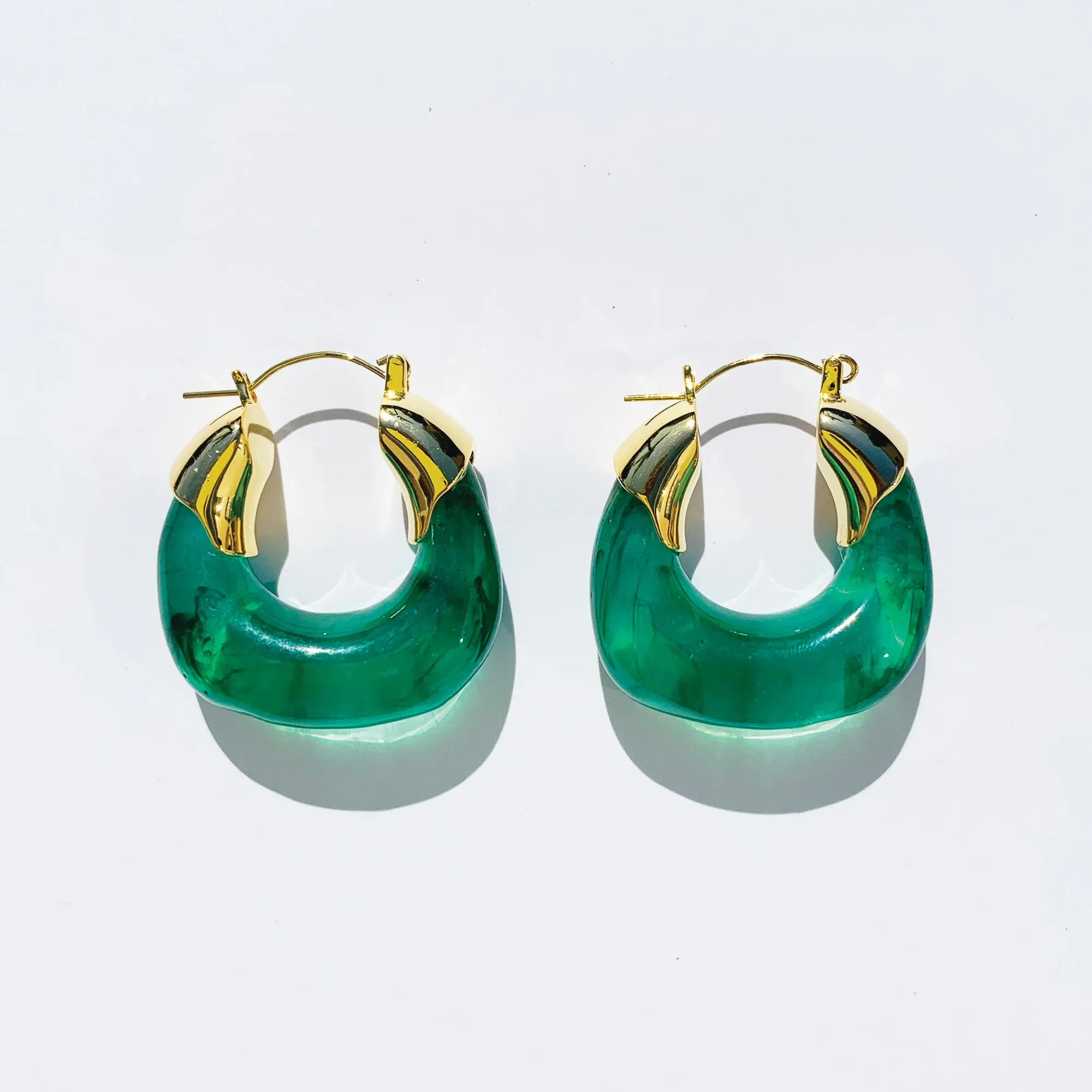 Green Resin Hoops