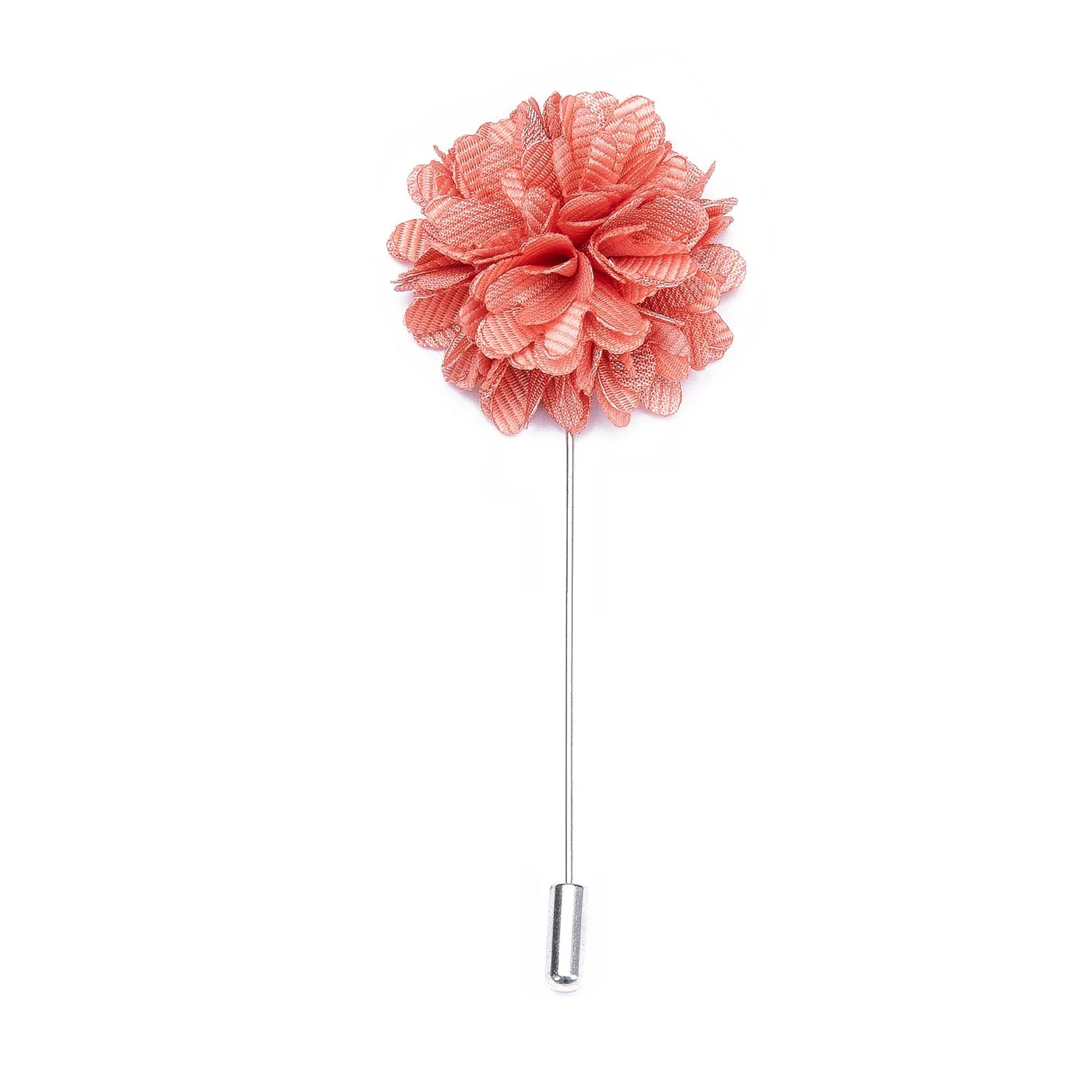 Hi-Tie Brooch Light Coral Floral Lapel Pin