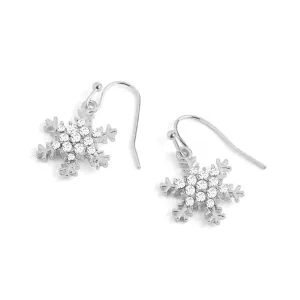 Holiday Small Snowflake Earrings - Silver