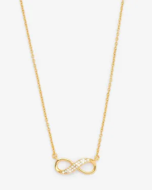 Iced Infinity Necklace - Gold