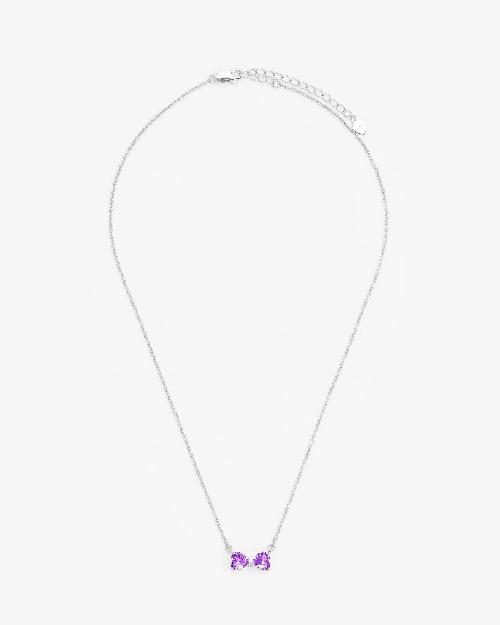 Iced Ribbon Necklace Purple