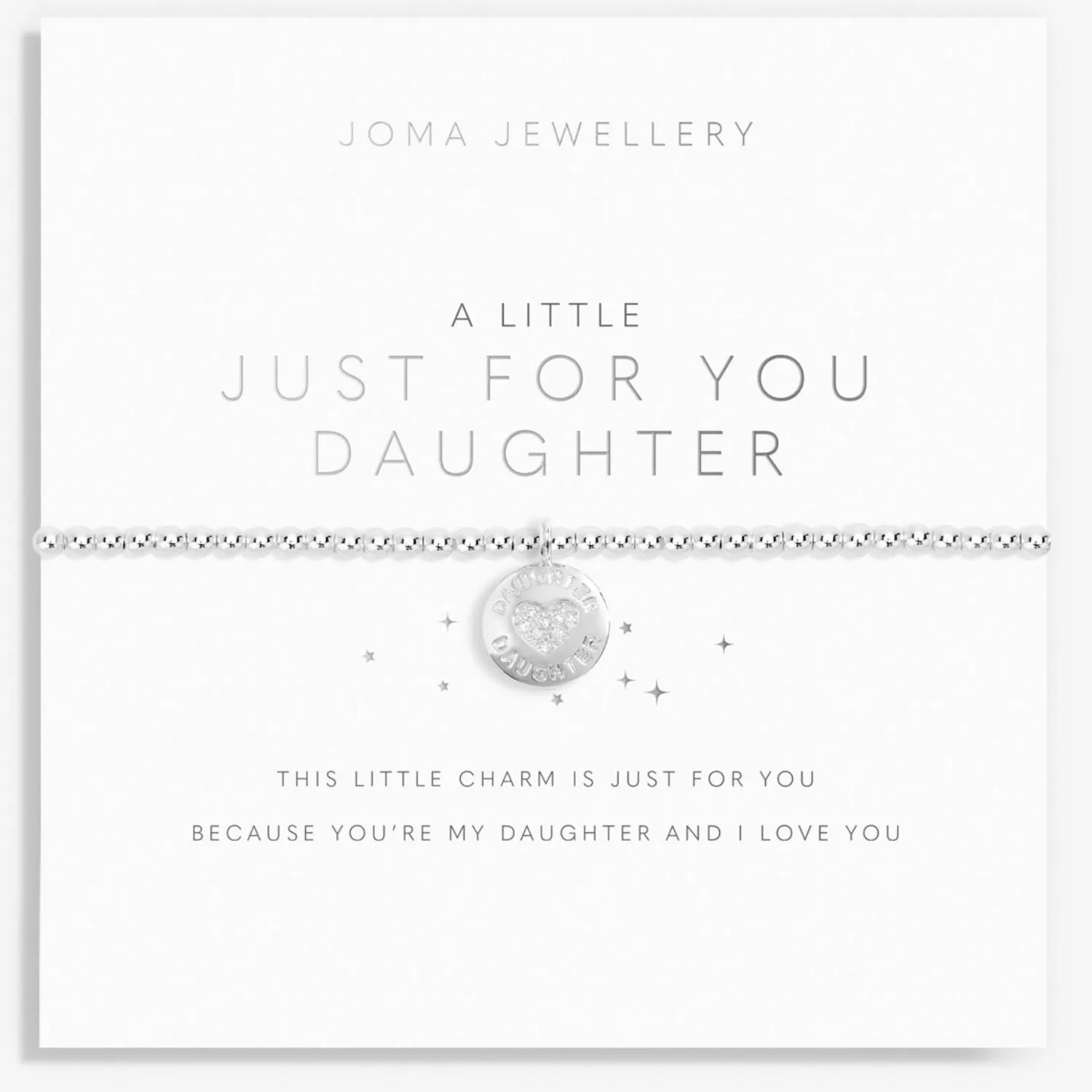 Joma Jewellery Silver A Little 'Just For You Daughter' Bracelet