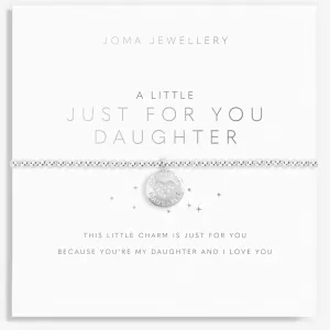 Joma Jewellery Silver A Little 'Just For You Daughter' Bracelet