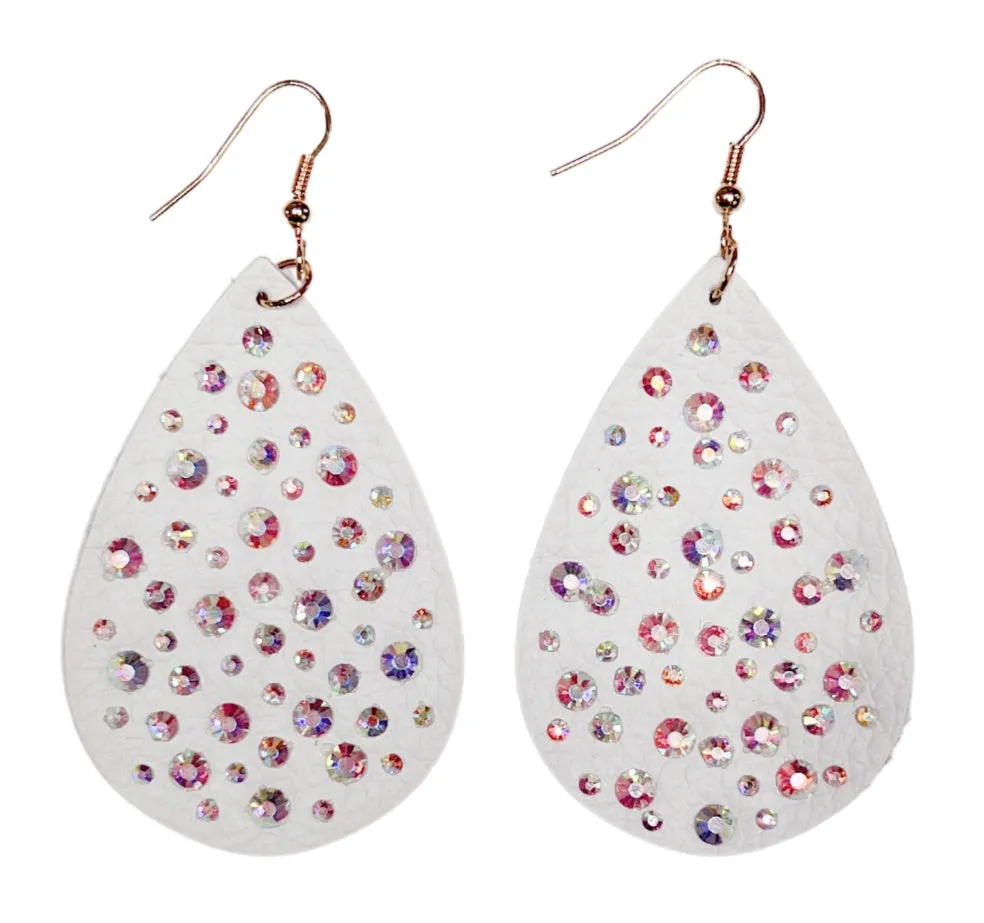 Leather Drop Earrings - Multiple Colors