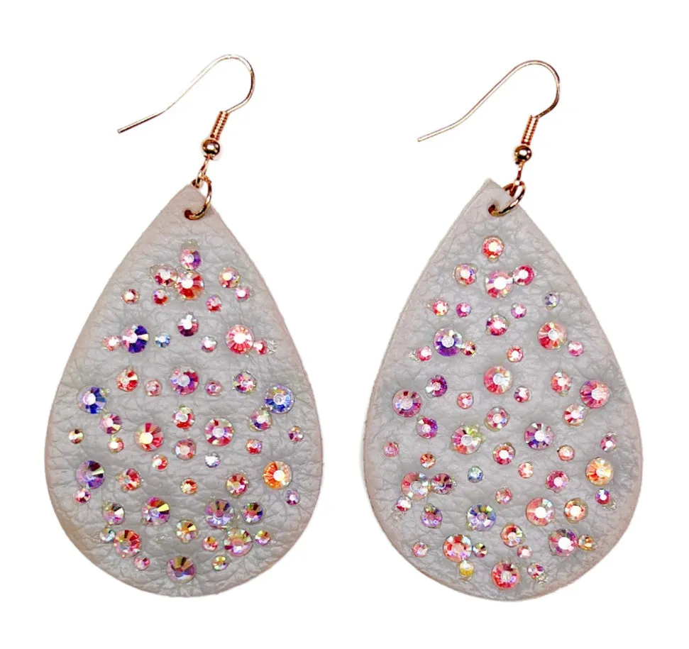 Leather Drop Earrings - Multiple Colors