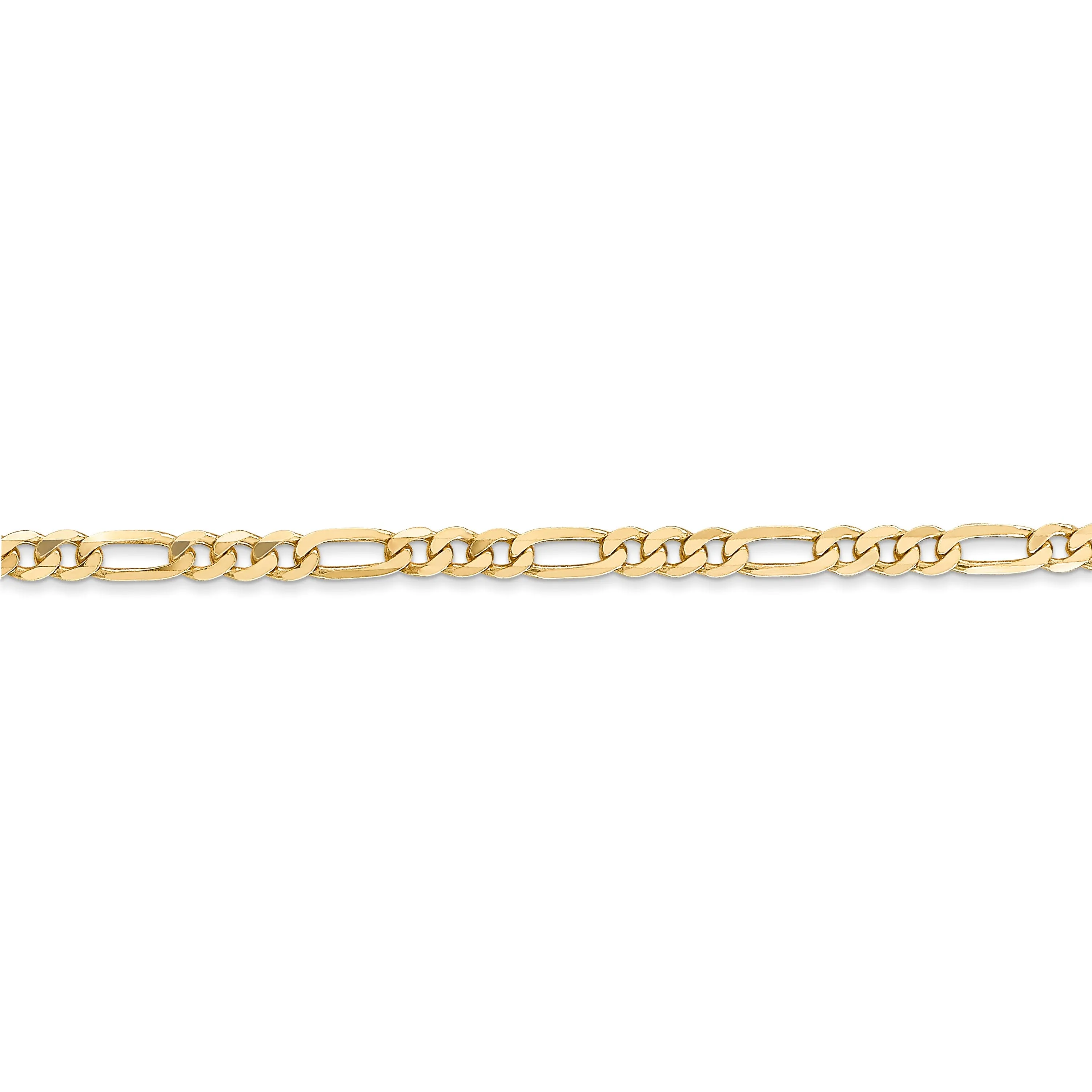 Leslie 14k Yellow Gold 3.00mm Flat Figaro Chain