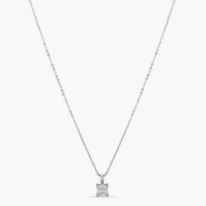 Luxe CZ Silver Pendant Necklace