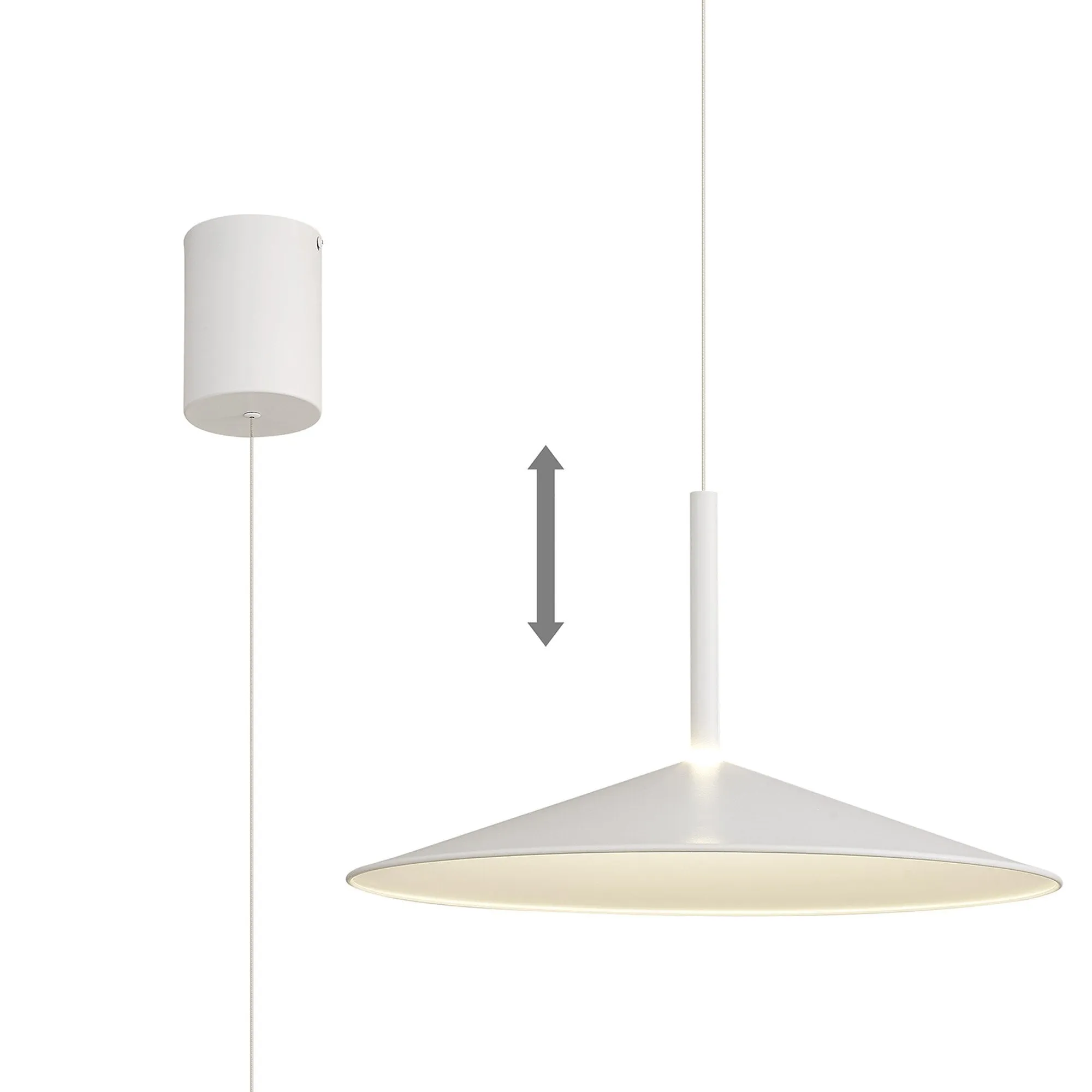 Mantra M7890 Calice 48cm Rise And Fall LED Pendant White