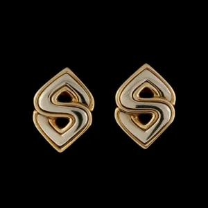 Marina B Soraya 18k Two-Tone Gold Clip Earrings, circa 1990s