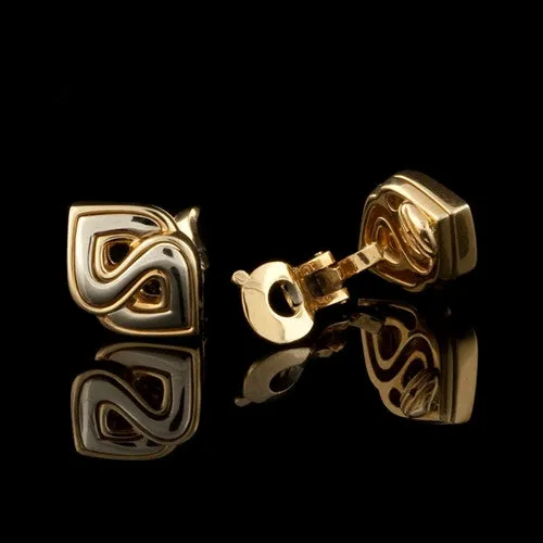 Marina B Soraya 18k Two-Tone Gold Clip Earrings, circa 1990s