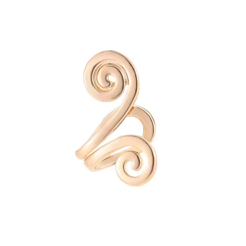 Marion – Women's Minimalist Clip-On Cartilage Ear Cuff with Swirl Design