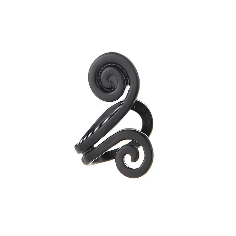 Marion – Women's Minimalist Clip-On Cartilage Ear Cuff with Swirl Design