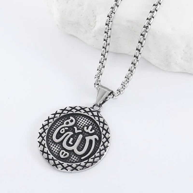 Minimalist Circle Geometric Stainless Steel Electroplating Pendants