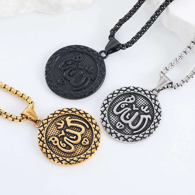 Minimalist Circle Geometric Stainless Steel Electroplating Pendants