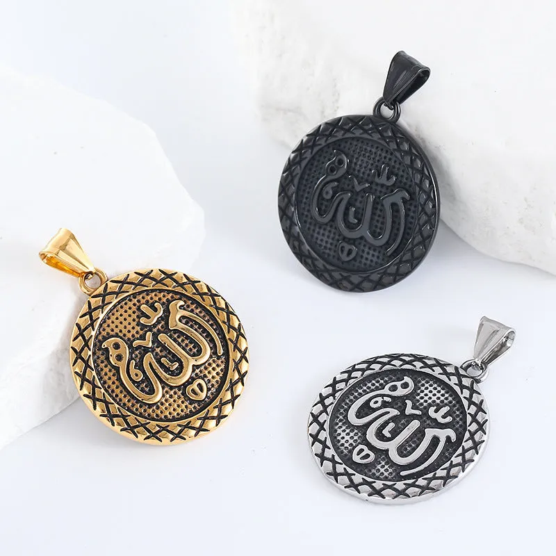 Minimalist Circle Geometric Stainless Steel Electroplating Pendants