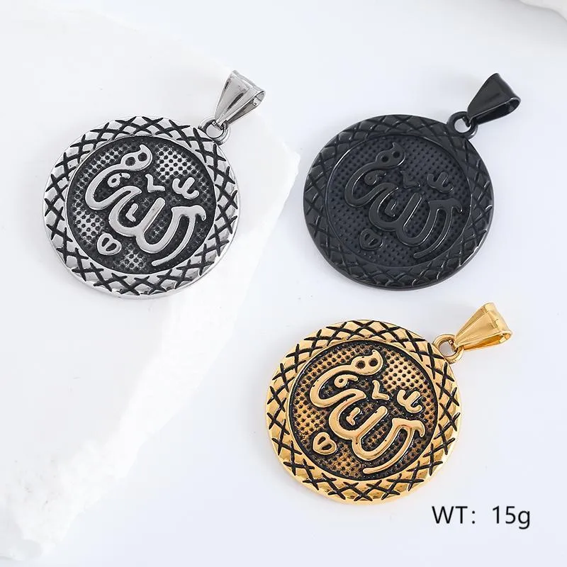 Minimalist Circle Geometric Stainless Steel Electroplating Pendants