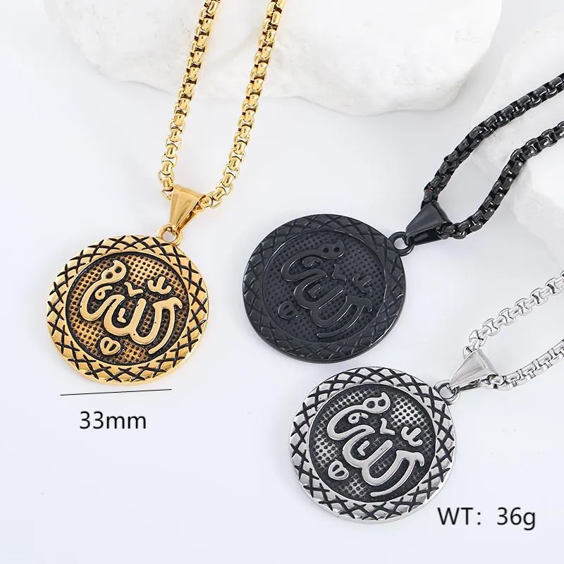 Minimalist Circle Geometric Stainless Steel Electroplating Pendants