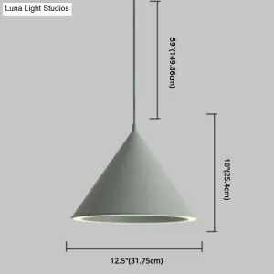 Minimalist LED Conical Pendant Light - Stylish Metal Ceiling Fixture