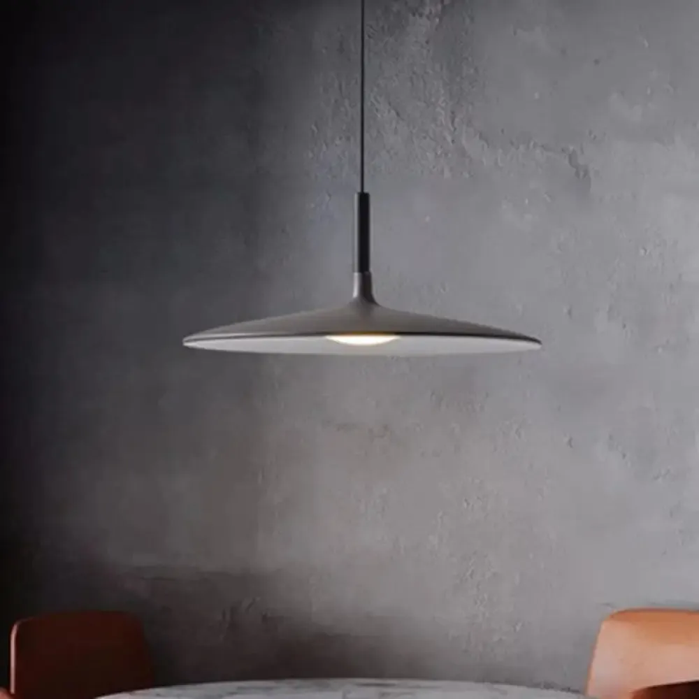 Minimalist Metal LED Pendant Lamp - Flying Saucer Style for Restaurants