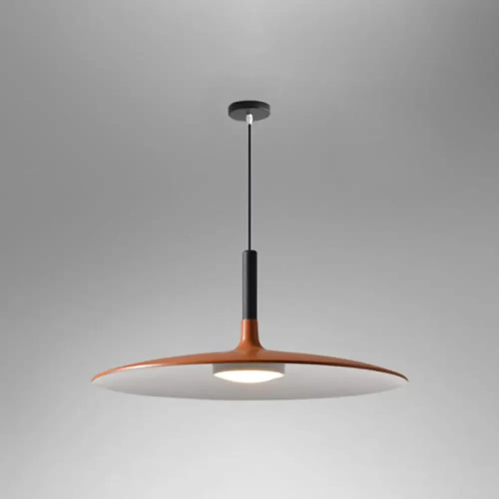 Minimalist Metal LED Pendant Lamp - Flying Saucer Style for Restaurants