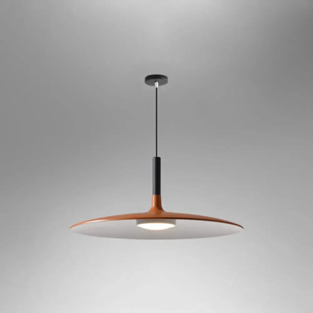 Minimalist Metal LED Pendant Lamp - Flying Saucer Style for Restaurants