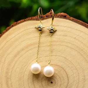 Natural Freshwater Pearl 925 Silver Earrings