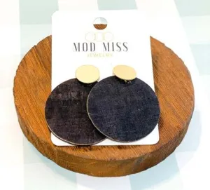 Onyx Whispers Cork Earrings