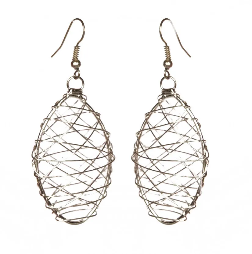 Oval Wire Earrings - Single