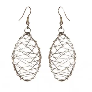 Oval Wire Earrings - Single