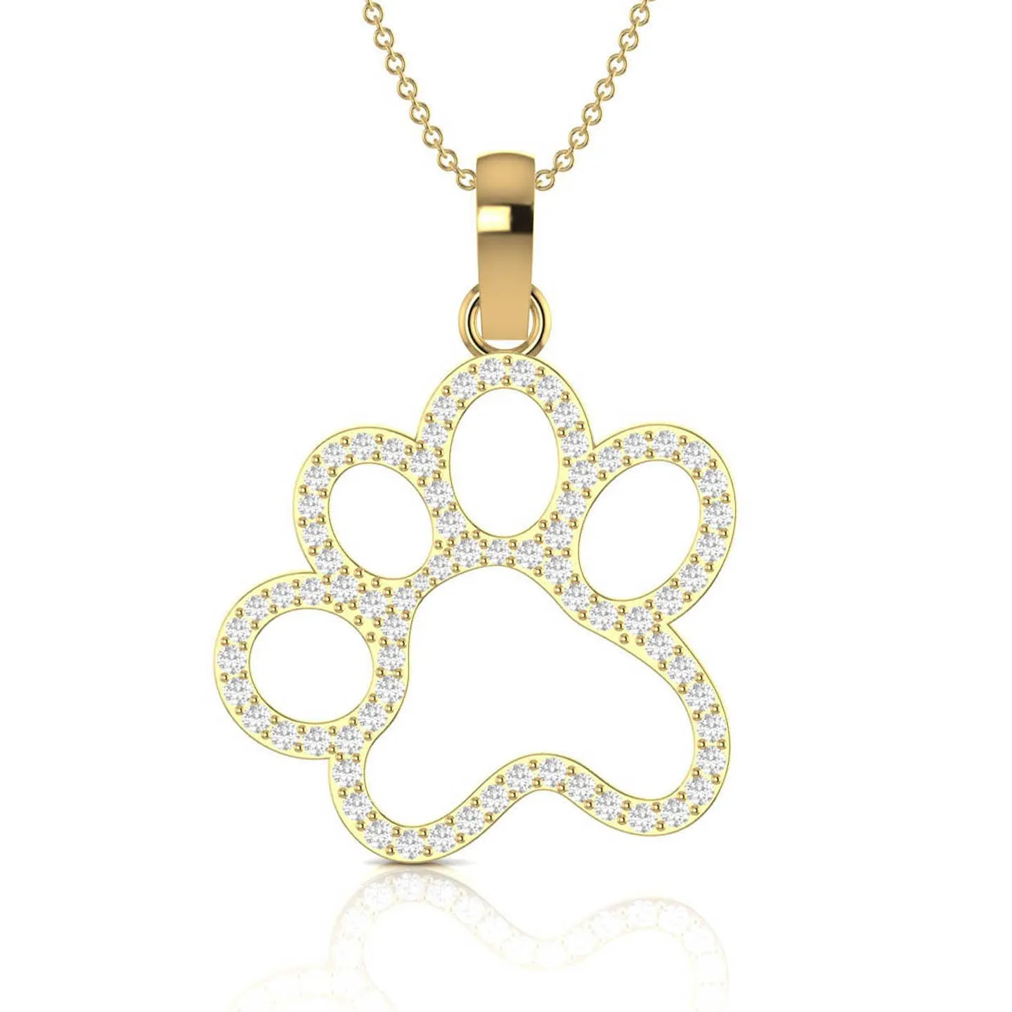 Paw Silver Pendant Necklace