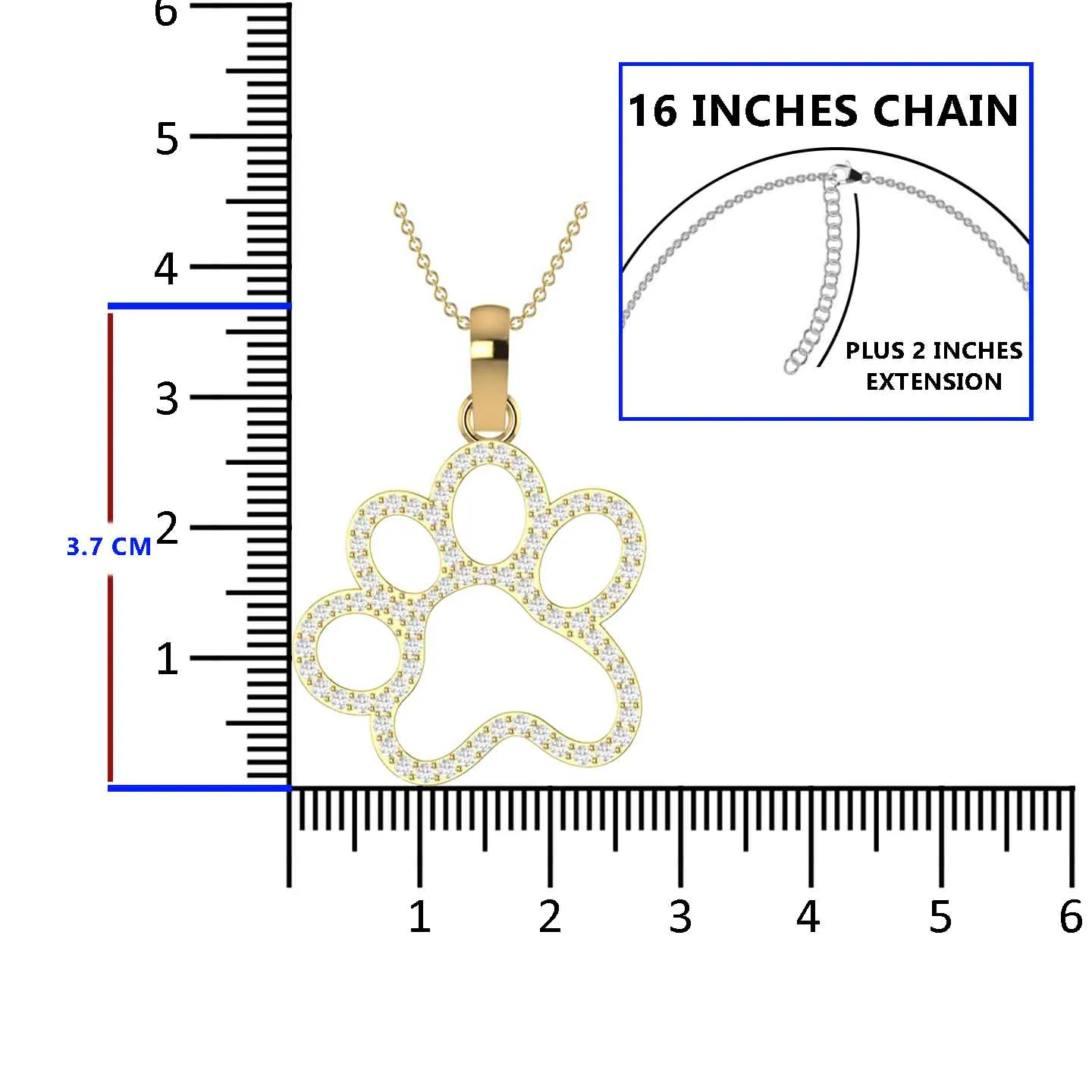 Paw Silver Pendant Necklace