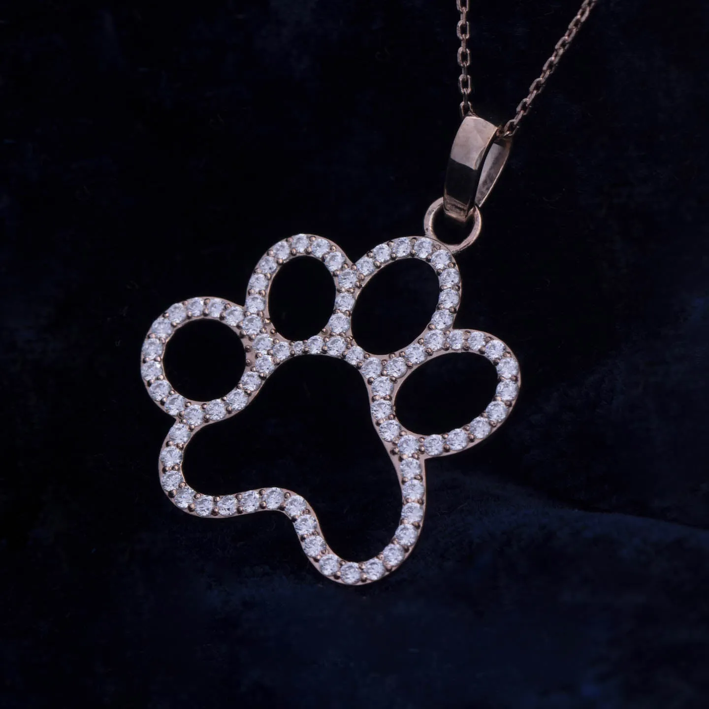 Paw Silver Pendant Necklace