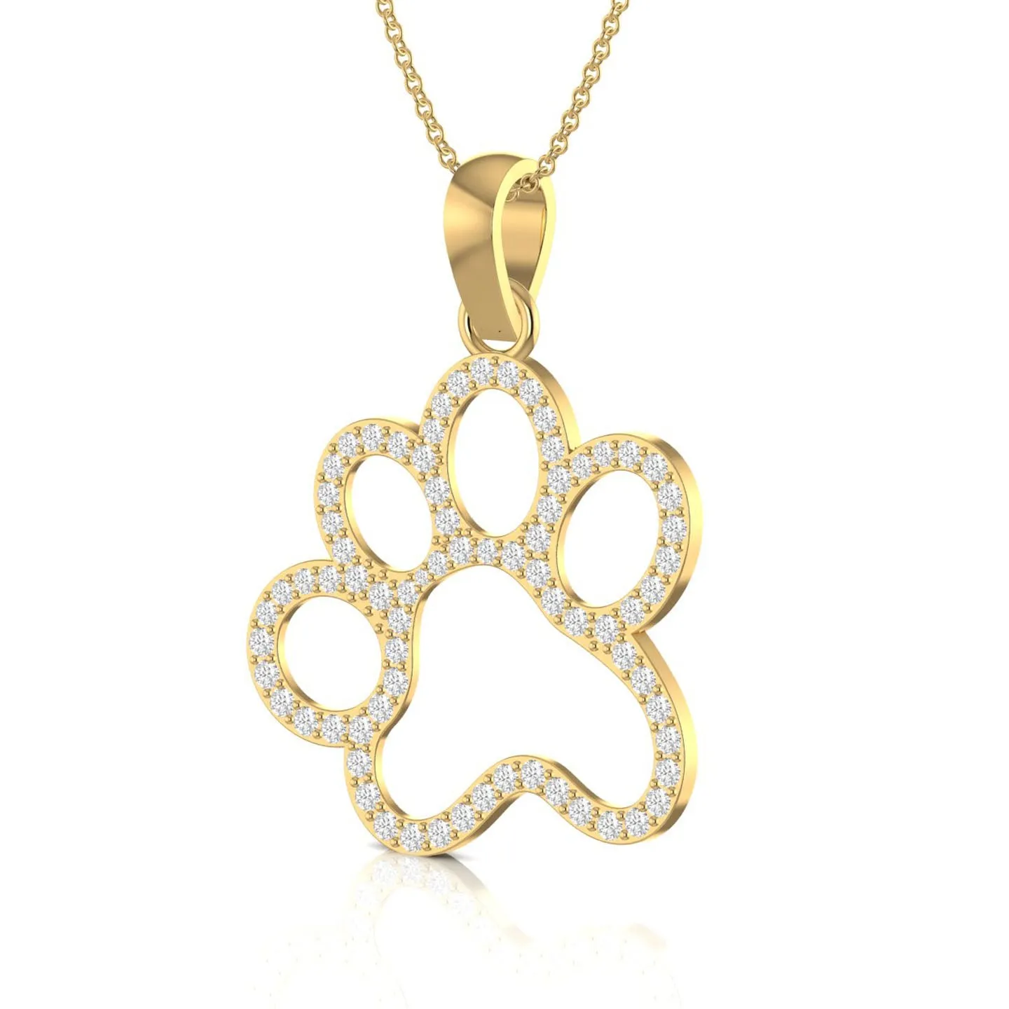 Paw Silver Pendant Necklace