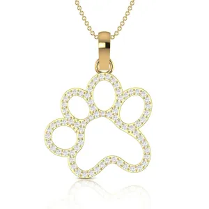 Paw Silver Pendant Necklace