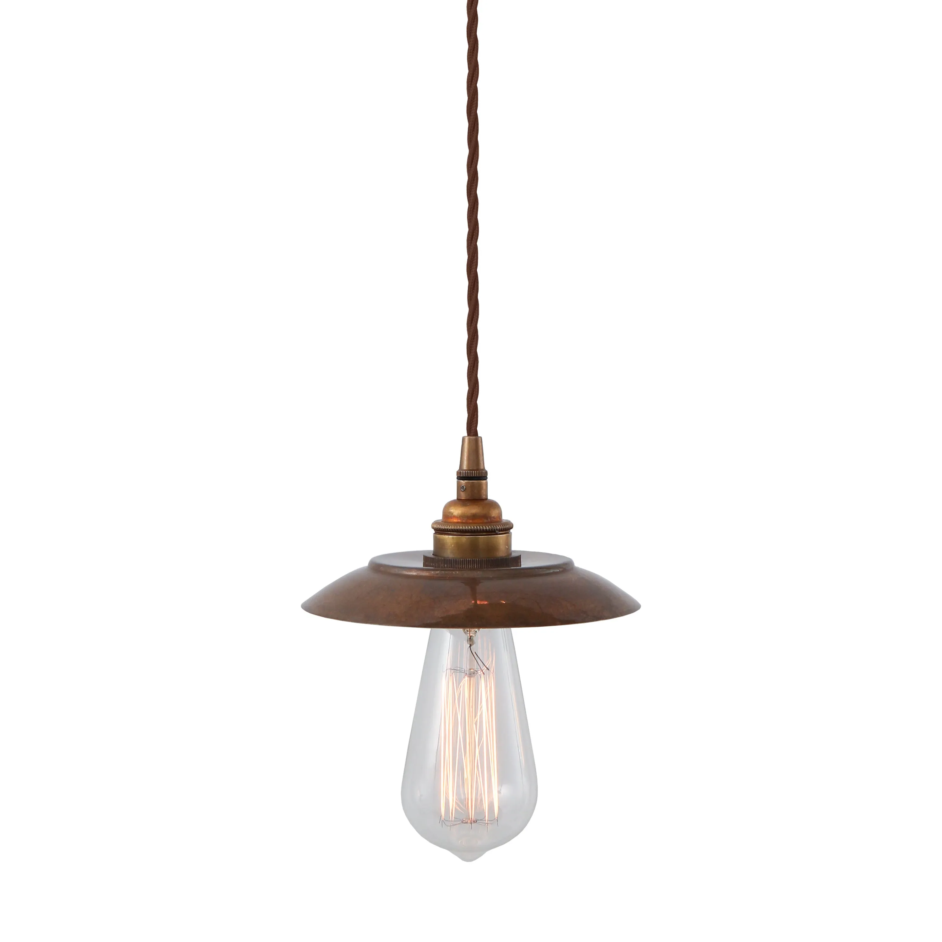 Reznor Industrial Brass Pendant Light