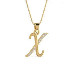 Silver Letter Pendant Necklace