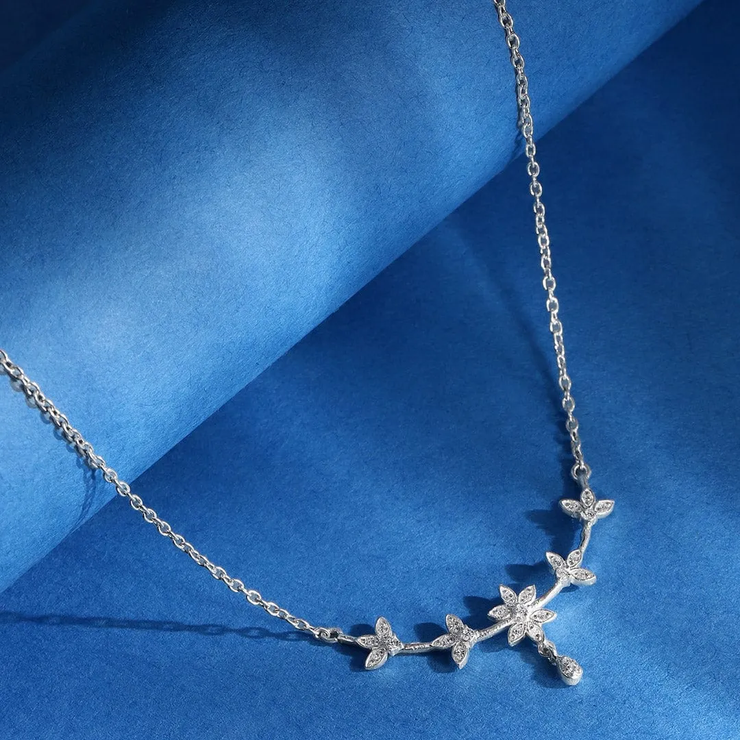 Silver star power necklace