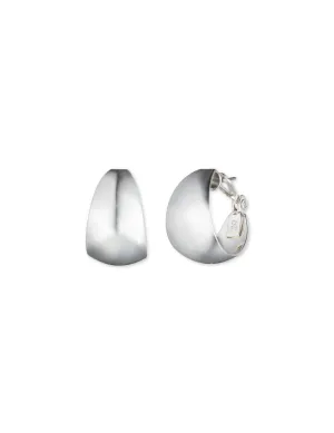 Silver Wide Band Earrings