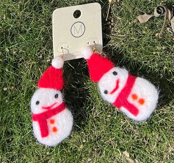 Snowman Earrings