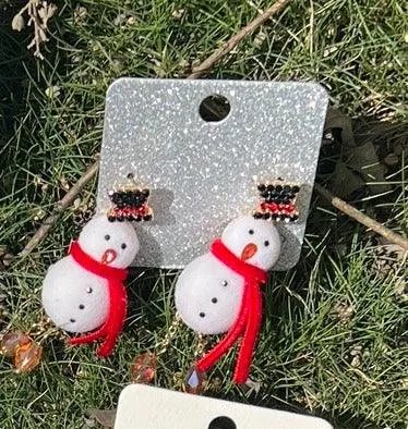 Snowman Earrings