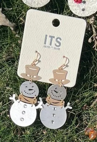 Snowman Earrings