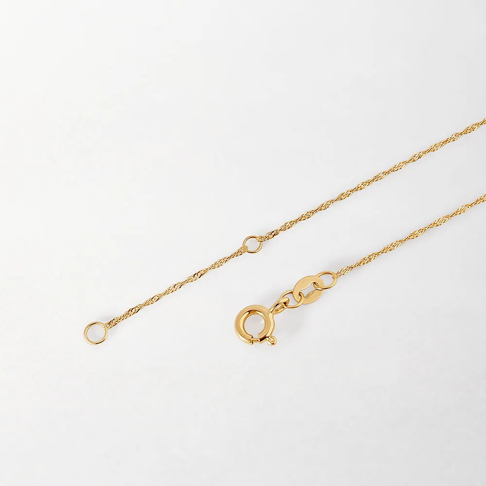 Solitaire Diamond Necklace - Yellow Gold