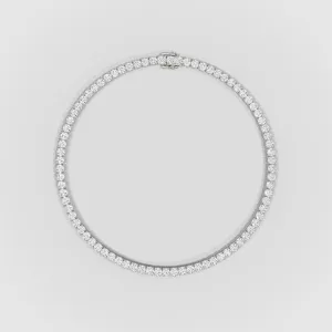 Solitaire Lab Grown Diamond Tennis Necklace-Round