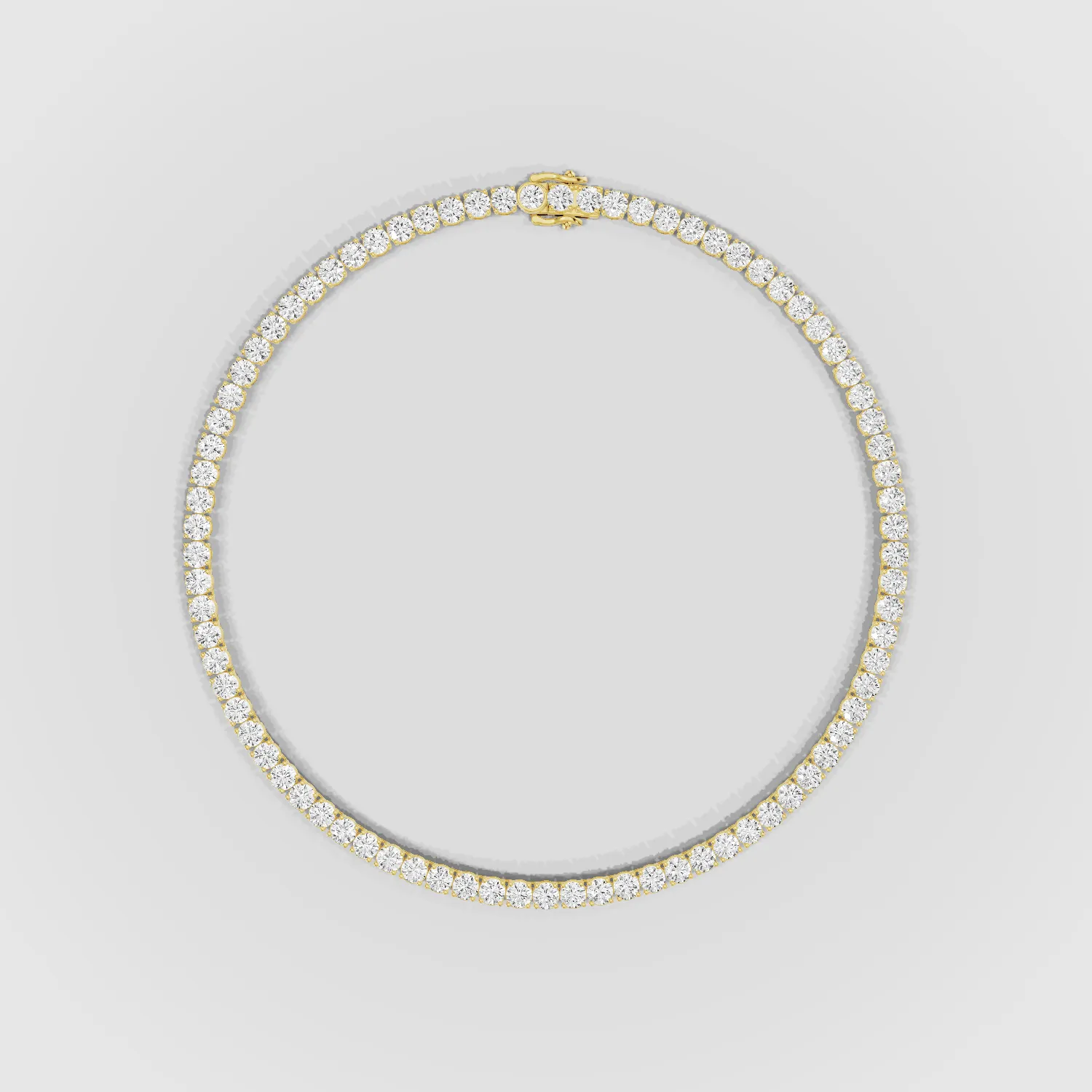 Solitaire Lab Grown Diamond Tennis Necklace-Round