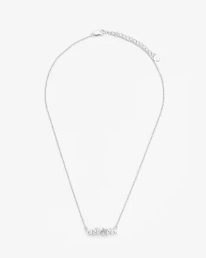 Staggered Iced Row Necklace