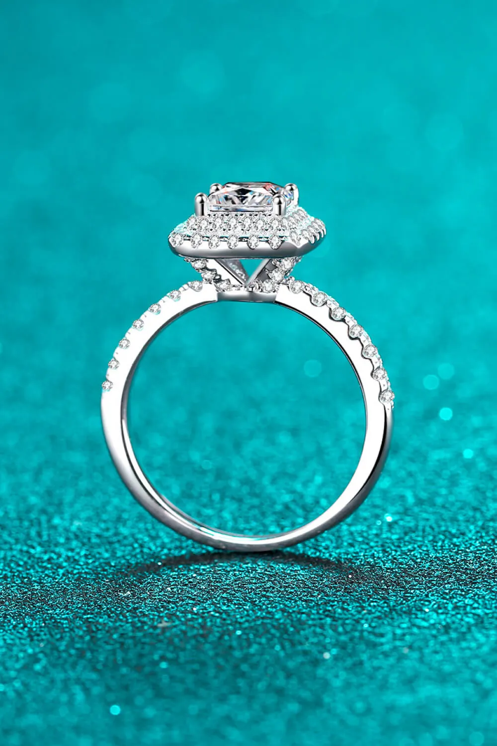 Sterling Silver 1 Carat Moissanite Ring